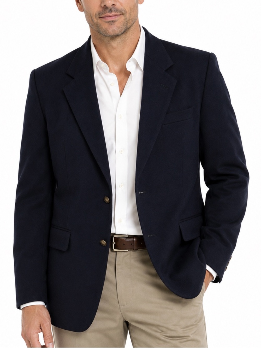 Neiman Marcus Navy Single-Breasted Men's Blazer 💯 % cashmere